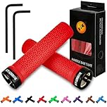 Rossivan Professional Bike Handlebar Grips,Mountain Bike Grips with Soft and Comfortable Anti-slip Rubber,Single Lock-on MTB Grips- Conquer Every Ride