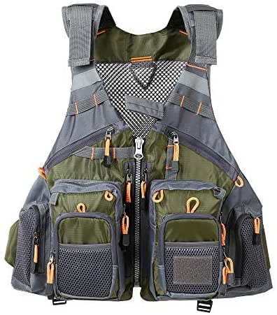 JKSPORTS Fly Fishing Vest - Fishing Safety Life Jacket for