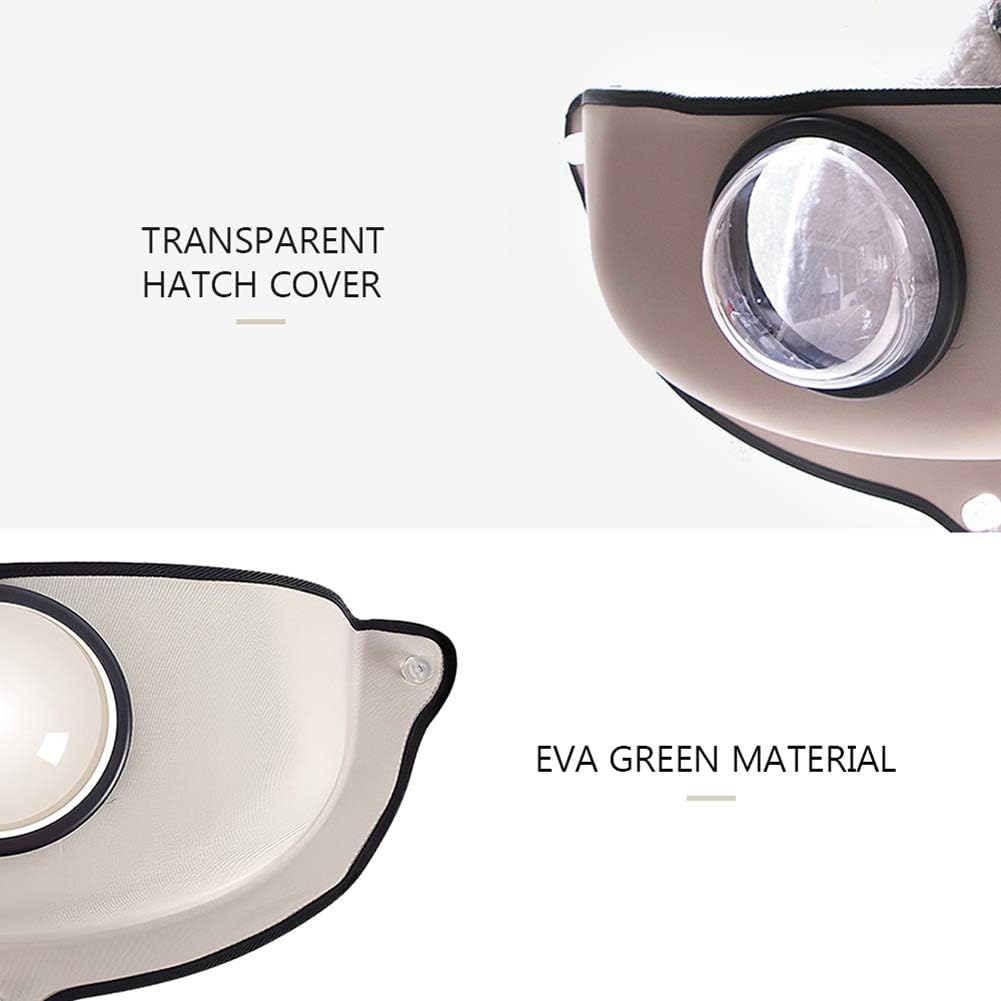 Window Cat Hammock Hanging Cat Window Perch Cat Nest Powerful Sucker Cat House Sunbed Cat Window Seat Easy to Install Khaki (Green)