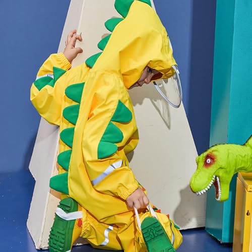 Kids Puddle Suit Girls Boys All in One Rainsuit Hooded Raincoat Rain Jacket4