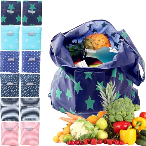 El Mejor Listado de Cubos para usar con bolsas de la compra - 5 favoritos. 41 12PIEZAS Bolsas de la Compra Ecológicas, Bolsas de la Compra Portátiles Gran Capacidad Colsas Impermeables Bolsas de la Compra Plegables Supermercado