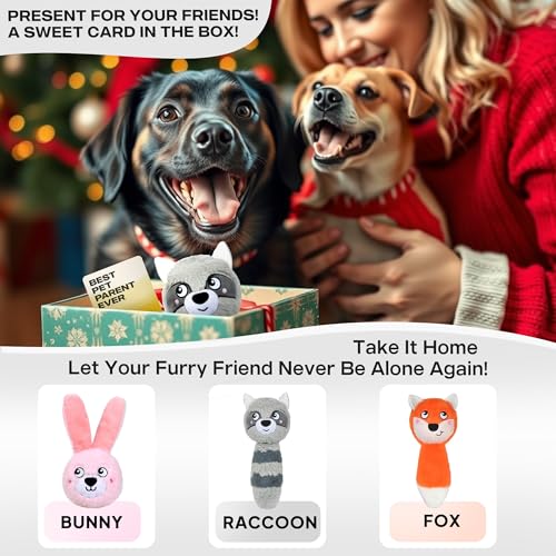 Image of Fida Squeaky Dog Toys for Aggressive Chewers 3 in 1, Dog Chew Toys with 3 Layers,Interactive Dog Toys for Large Dogs Balls to Keep Them Busy for Small Medium Dogs(Raccoon)
