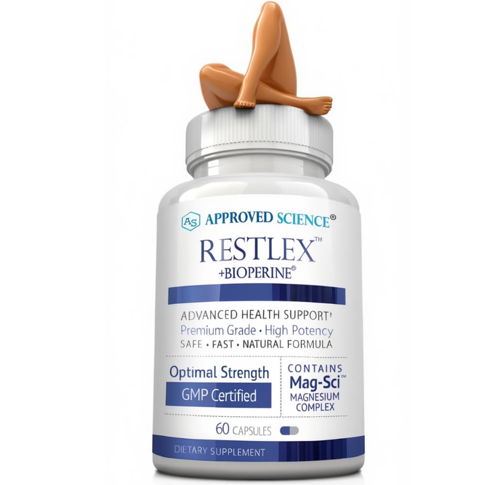 Genehmigte Wissenschaft Restlex - 420 mg Magnesium Glycinat Blend, L-Theanin 200 mg - 60 Kapseln
