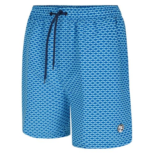 Espionage Traje de baño con estampado geométrico, casual, para hombre, talla grande 2XL-8XL SW102, azul, 8XL grande