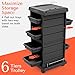 TASALON Salon Trolley - Space Saving Rolling Cart for Extra Storage - 6-Tray Multipurpose Salon Cart - Tattoo Tray