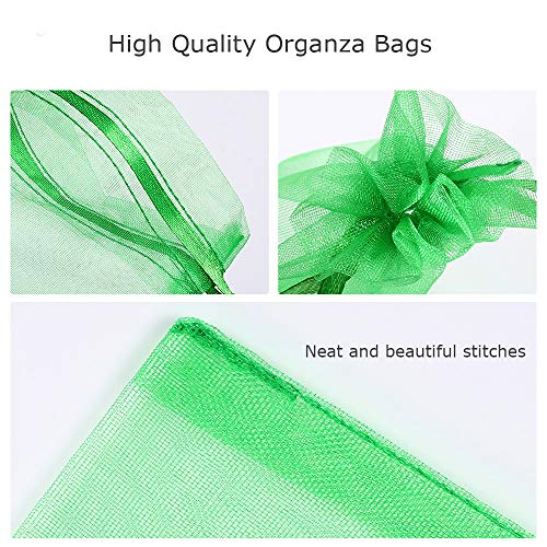Bouraw 120Pcs Organza Bags 4x6 Inches with Drawstring, Jewelry Pouches Wedding Party Christmas Favor Gift Bags (Mixed Color)4
