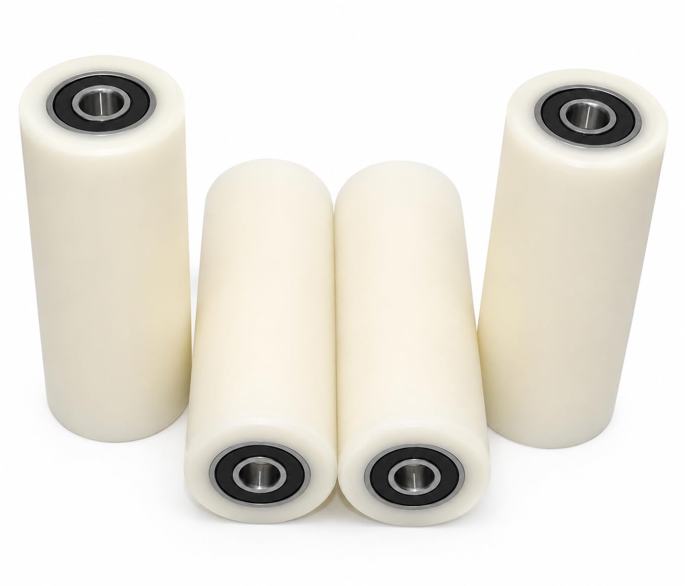 Satz Mit 4 Laufrollen Mit Kugellager - Nylon und Polyamid Rollen Für Palettenhubwagen - Hubwagen Räder 40-100-10 - Lager Präzise Bearbeitet