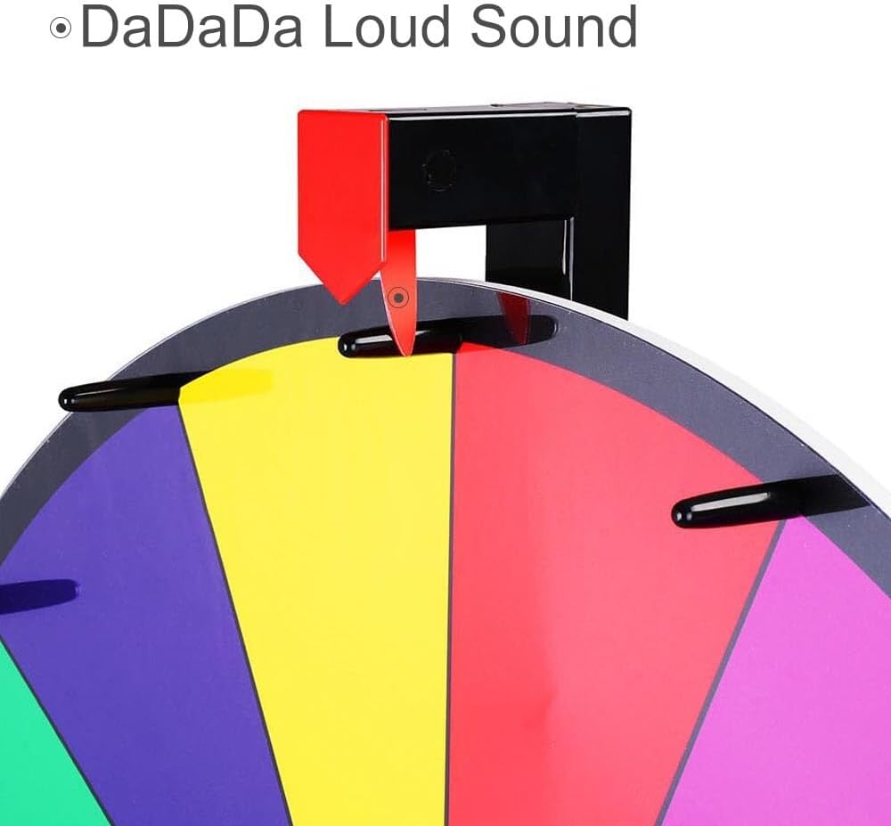 WinSpin 24" Spinning Color Prize Wheel with 25"x14" Prize Drop Board Game Party Trade Show