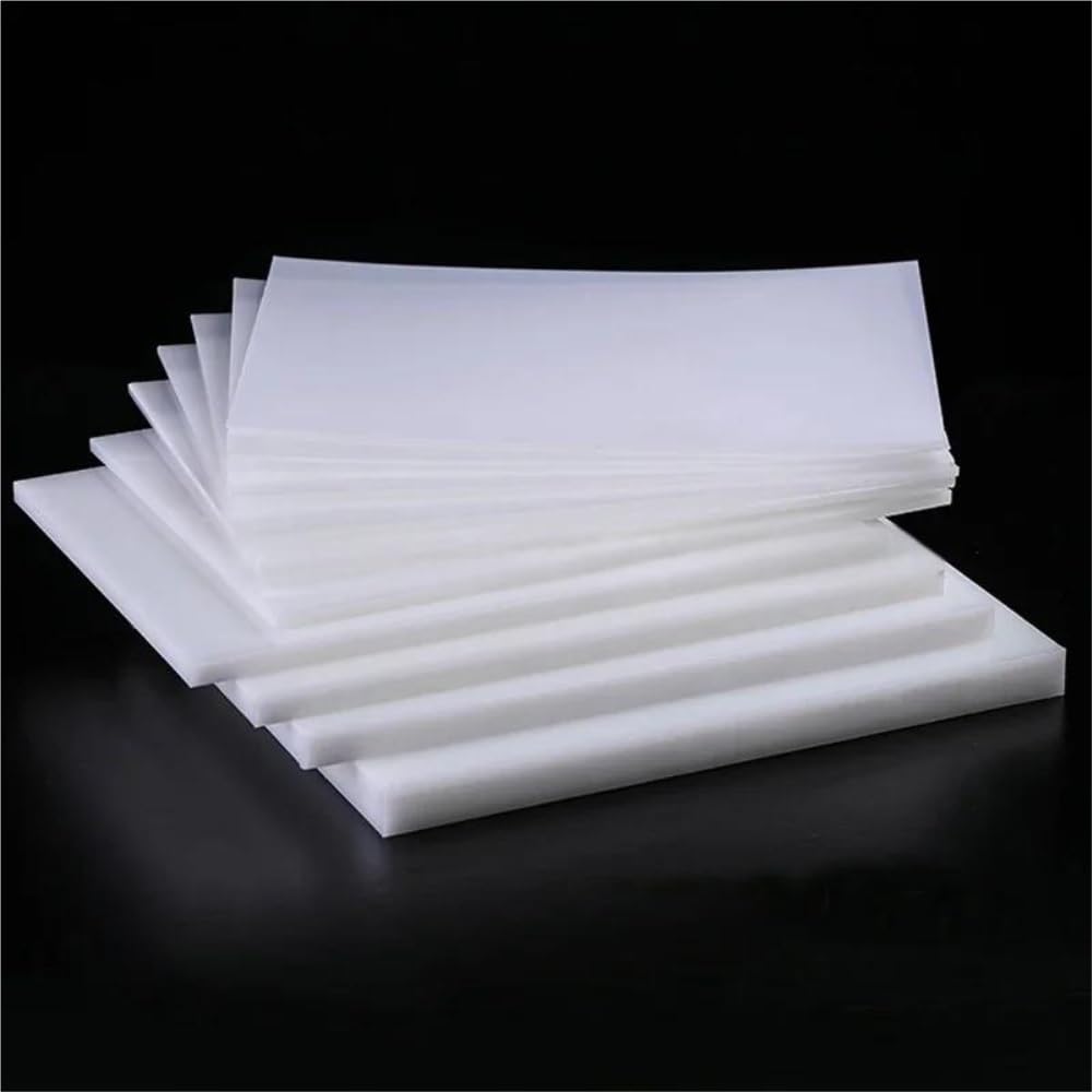 Láminas de polipropileno blanco (3 unidades), rectangulares, de plástico PP, de 2 a 6 mm de grosor, de grado alimenticio, 200 x 200/210 x 297 mm (200 x 200 x 3 mm)(200x200x5mm)