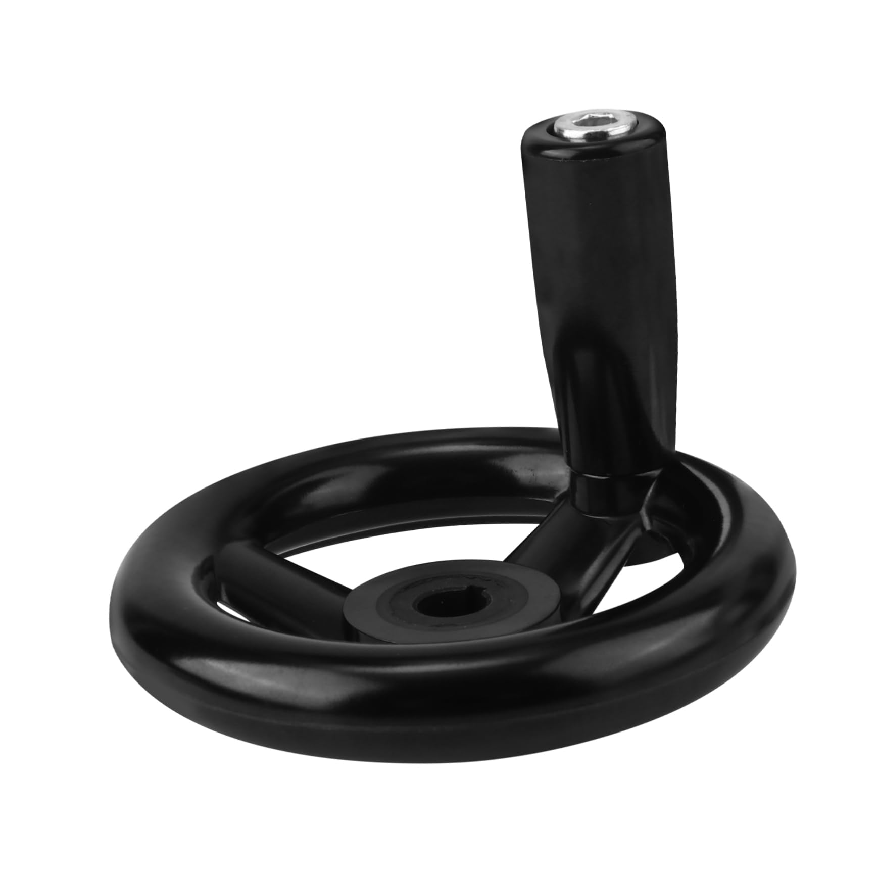 OSOLADY Hand Wheel Hand Crank Drill Machine Round Folding Tables Ripple Hand The Wheel Plated Wheel Handle Wheelios Cart Wheels Crank Revolving Wheel Table Wheels Bakelite Black