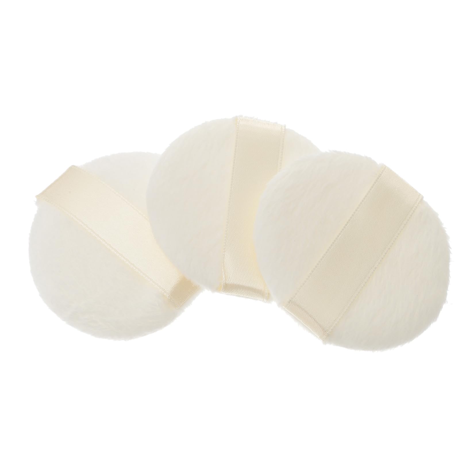 WOFASHPURET 3 Pcs Plush Powder Puff for Dusting Fluffy Short Fleece for Makeup Talcum Powder Application