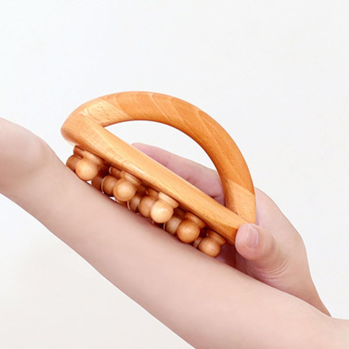 Masseur Manuel en Bois Brosse de Massage Facile à Utiliser Couleur Kaki pour Massage Abdominal et Fascia Corps Entier pour Usage à Domicile