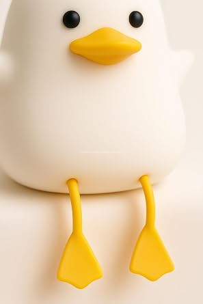 Busstier Animal Figure Night Light, Silicone RGB Touch, Soft Light, For Baby Room and Kids, USB Rechargeable, Colorful Lighting, Decorative Night Light, Sleep Light (Duck) [Energy Grade A++]