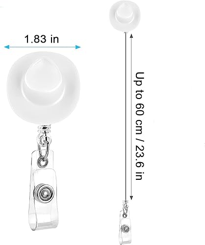 Miniatura 6 de Carrete de insignia de vaquera blanca, portatarjetas retráctiles, carretes de insignia de enfermera retráctiles, accesorios para carrete de