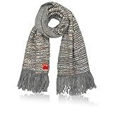 erfurt schallplatten ca. 190 x 43 cm ERFURT Damen Fantasy Lurex Scarf, (LxB) 190 x 43 cm, Ash, Grau
