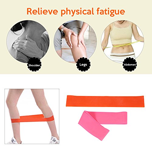 DECDEAL 2PCS Sports Exercise Resistance Loop Bands Set Conjunto de Banda Elástica para Treinamento d