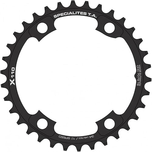 Spécialités TA X110 4 Arm 12 Speed Chainring, Black, Outer 56t
