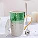 TOXVEK Gypsophila-Keramikbecher Für Paare, Hochwertiger Becher Mit Deckel, Löffel, Premium-Becher Mit Wassersensor, Geburtstagsgeschenk, 420 Ml MI 4 günstig Kaufen-TOXVEK Gypsophila-Keramikbecher Für Paare, Hochwertiger Becher Mit Deckel, Löffel, Premium-Becher Mit Wassersensor, Geburtstagsgeschenk, 420 Ml