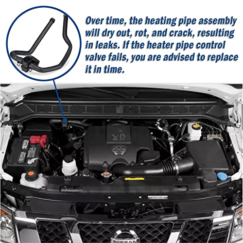 Heater Unit Inlet Hose Tube Pipe Control Valve Assembly Compatible With 2006-2015 Nissan Titan 5.6L Replaces 92400-Zt10A 92400Zt10A 92400-Zh000 92400Zt10A 92400Zt00A 92400Zh000 #TOP5