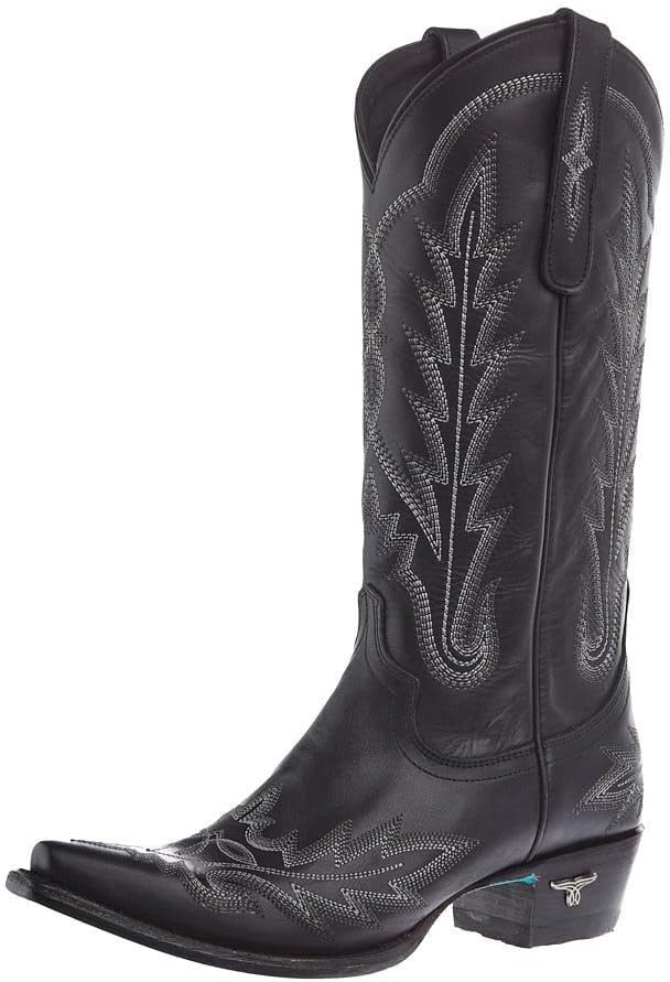 Lane Women's Lexington Western Boot Snip Toe Jet Black 9 M US