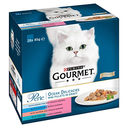 Gourmet Wet Cat Food Perle Ocean Delicacies 28x85g (28 Pouches)