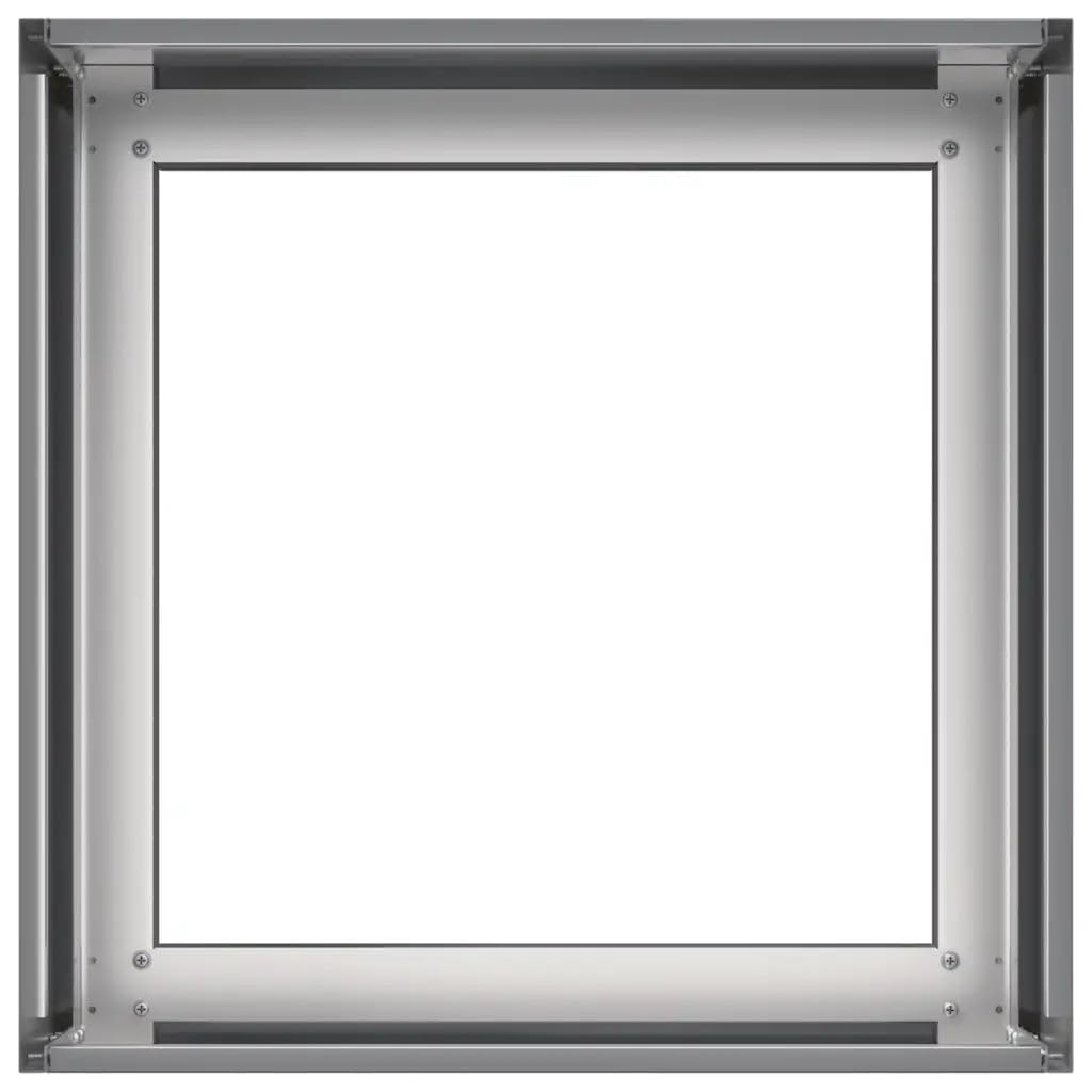 Helloshop26 Moderner quadratischer Blumenkasten für Garten, Balkon, Terrasse, 40 x 40 x 30 cm, verzinkter Stahl, Grau, 02_0051580