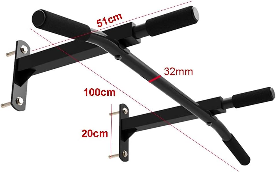 AGYH Wall-Mounted Horizontal Bar, Home Fitness Steel, Exercise Equipment for Strength Training, Two Styles, Safe Load 200kg
