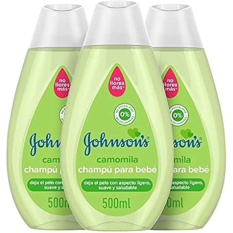 Johnson's Baby Champú Camomila, pH equilibrado y sin irritaciones - 3 x 500 ml Cover