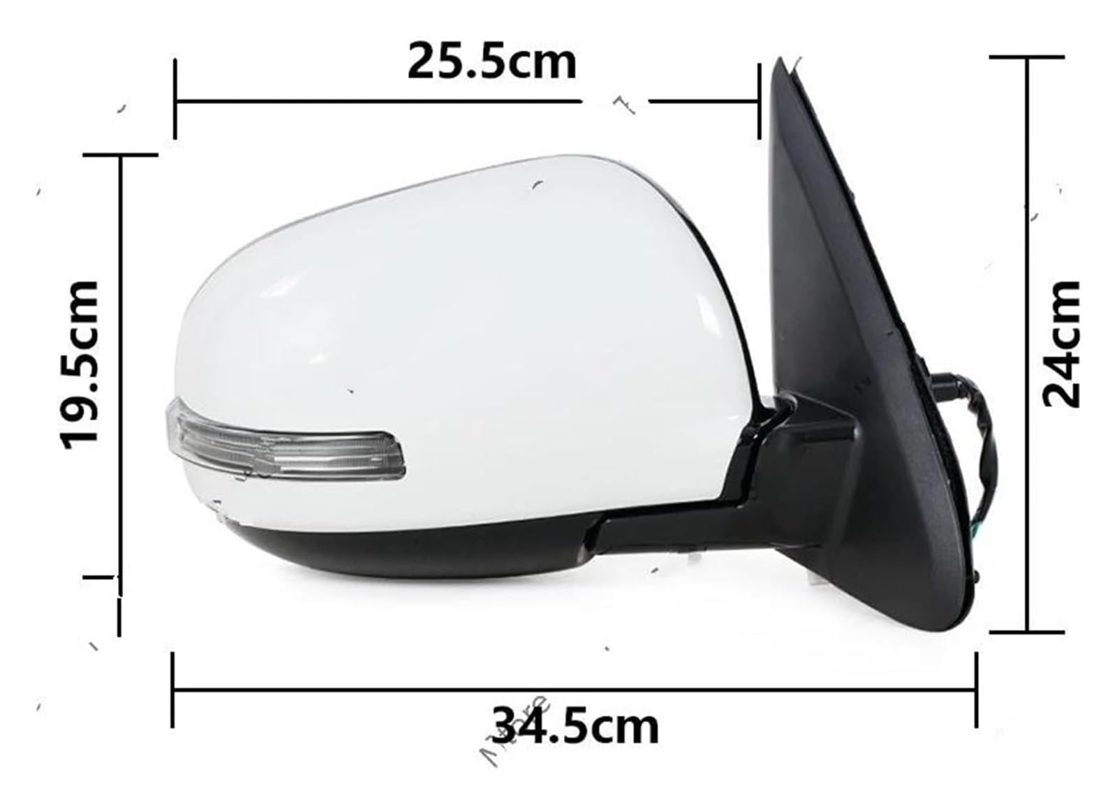 Außenspiegel Komplett Für M&itsubishi Für Outlander 2013-2020 Autozubehör Auto Außentür Rückspiegelbaugruppen Links/Rechts Komplette Flügelspiegel(White-Only Right)