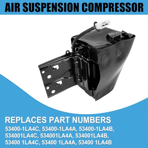 Image of Rear Air Suspension Compressor Pump Compatible with Infiniti QX56 2011-2013 QX80 2014-2020 Nissan armada 2017-2020 5.6L V8 Replaces 53400-1LA4C 53400-1LA4A