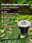 ZUCKEO Low Voltage Landscape Lights LED Well Lights 3W 12V-24V in Ground Light IP67 Waterproof Outdoor Low Voltage Landscape Lighting for Floor Driveway Deck Step Garden (8 Pack Warm White)