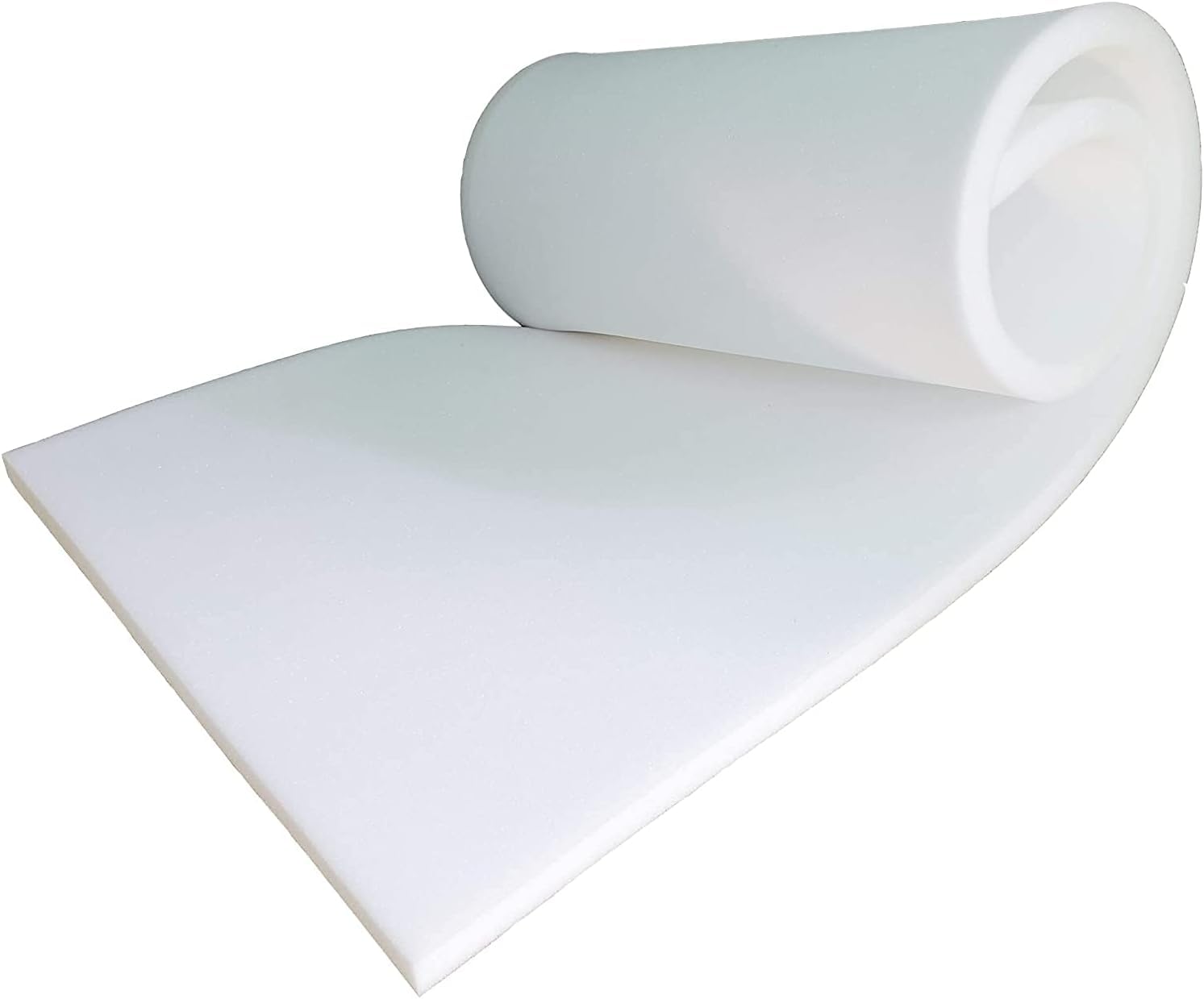 4everPrime WHITE Upholstery Foam Sheet | FIRM Premium Quality High-Density | Cut to any Size | for Sofa Cushions Seat Pads Stool Chair (60x20 inch, 2 inch thick - White FIRM)