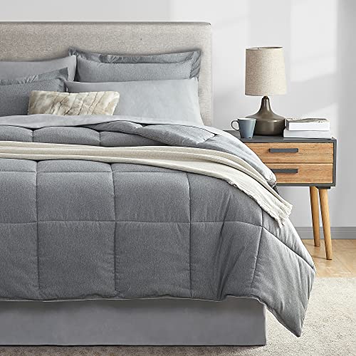 Umchord Queen Comforter Set, 8 Piece Grey Bed In A Bag, Cationic Dyeing Bedding Set With Comforter And Sheets, All Season Bed Comforter Sets(Queen, 88X88 Inches, Grey) #TOP1