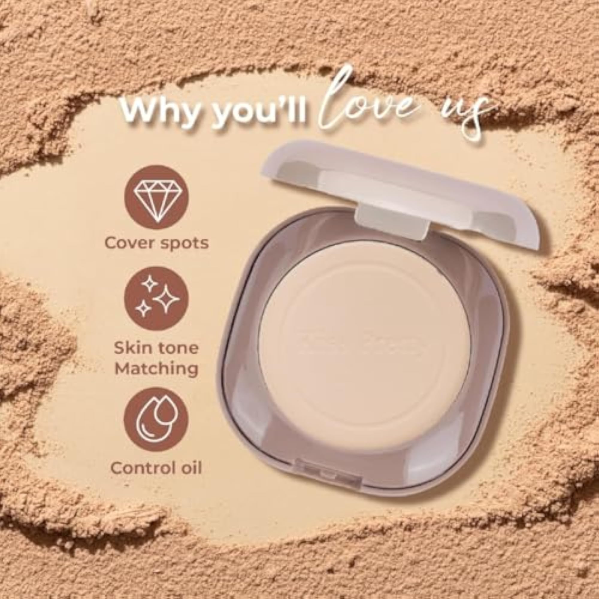 Professional Compact Powder Case with Mirror