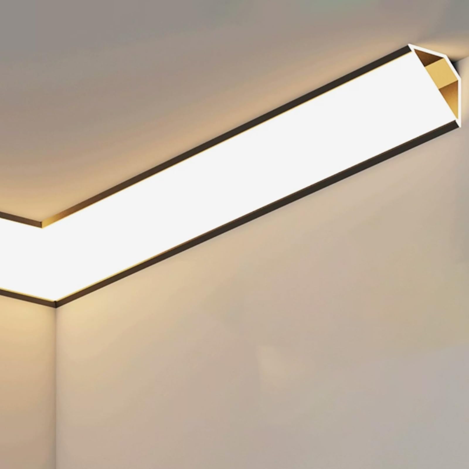 Kanał Dyfuzora LED Z Łącznikiem Narożnym, Oświetlenie Pośrednie | Profil Aluminiowy Do Taśm LED ≤12 Mm (1/2"), Gzyms Ścienny, Listwa Dekoracyjna Podkładki(B-9cm,85.3ft/26m)