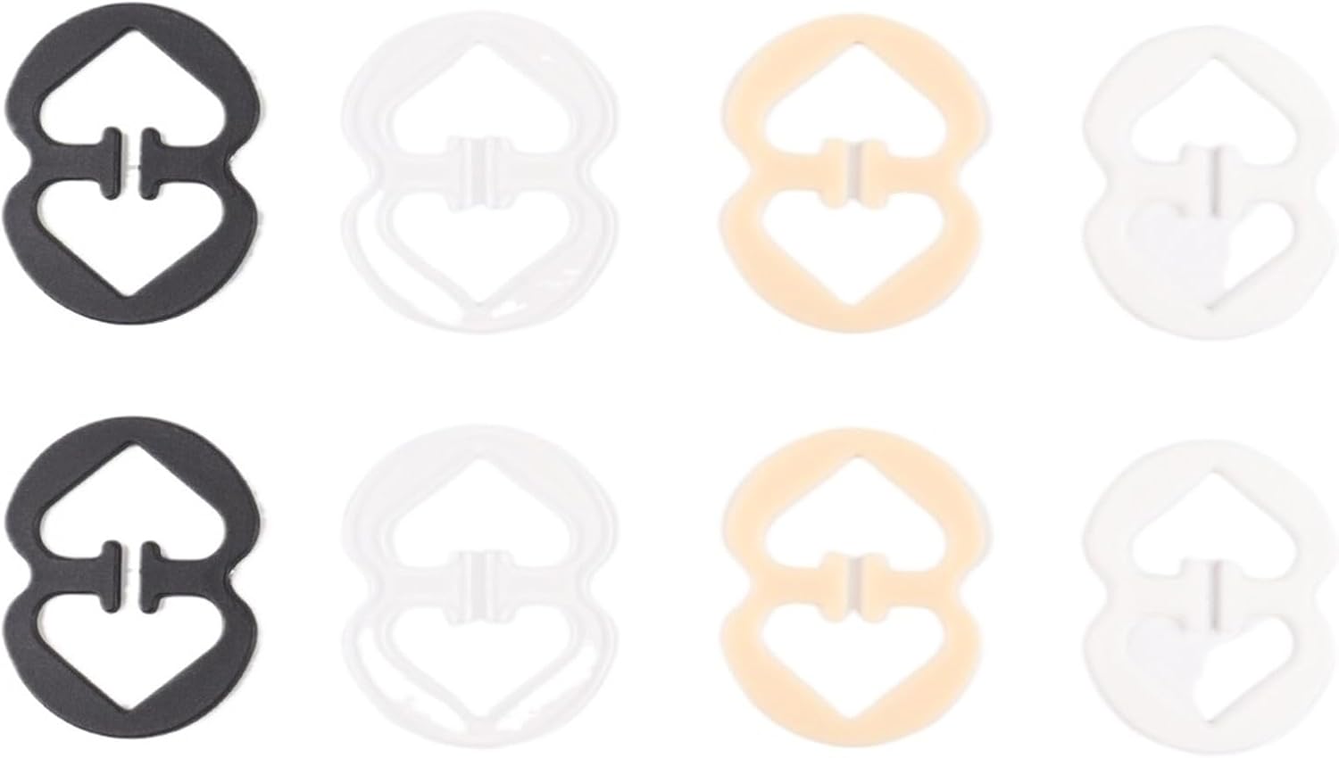 Bra Strap Clips 200Pcs 4-color 8-shaped underwear anti slip buckle shoulder strap cross strap buckle