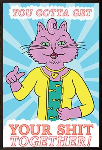 BoJack Horseman - Princess Carolyn Poster in a Walnut Wood Frame 22044-PSA011150