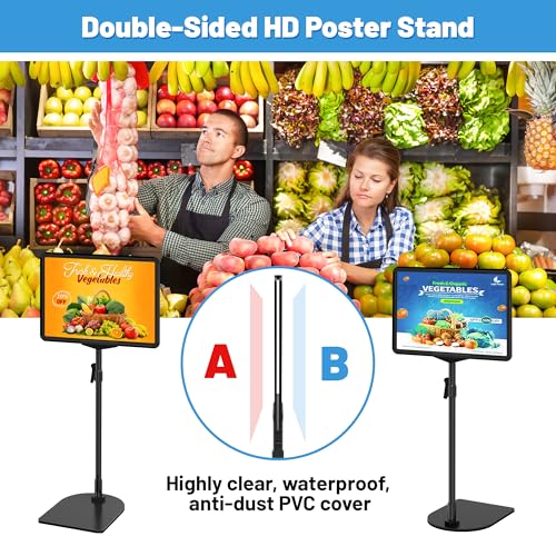 Support de panneau pour dessus de table publicitaire en métal horizontal vertical - 4