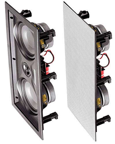 OSD Audio 150W 5.25” In-Wall LCR Speaker – Center Channel with Dual Woofers