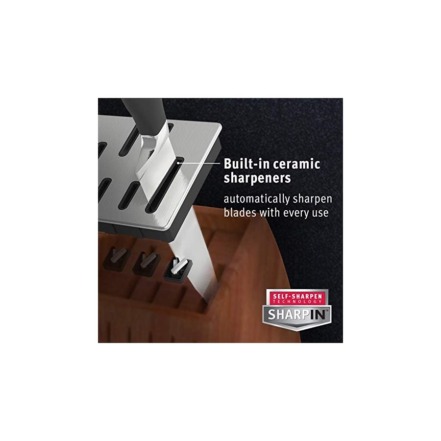 Calphalon-Classic-Self-Sharpening-15-Piece-Cutlery-Knife-Block-Set-Brown Calphalon Classic Self-Sharpening Cutlery Knife Block Set with SharpIN Technology, 15 piece