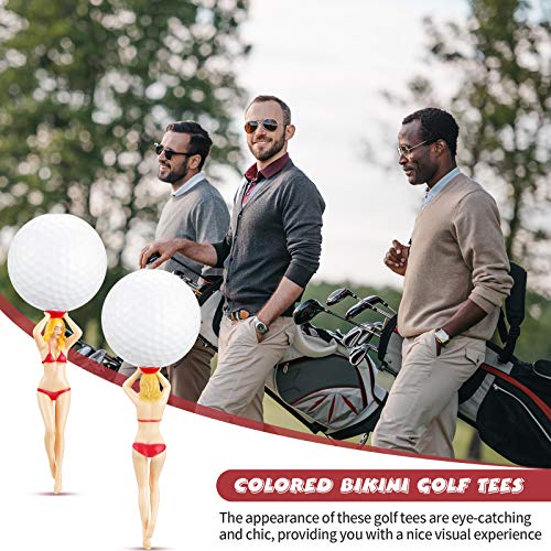 image for Sumind Bikini Golf Tees Colorful Pin-Up Lady Girl Golf Tee Funny Plast