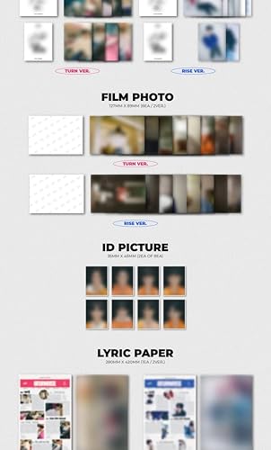 Miniatura 4 de 8TURN 8TURNRISE 1er mini álbum CDPOBfolletolibro de selfiestarjeta de fotoscalcomaníamini póster en el paquetefoto de películaimagen de