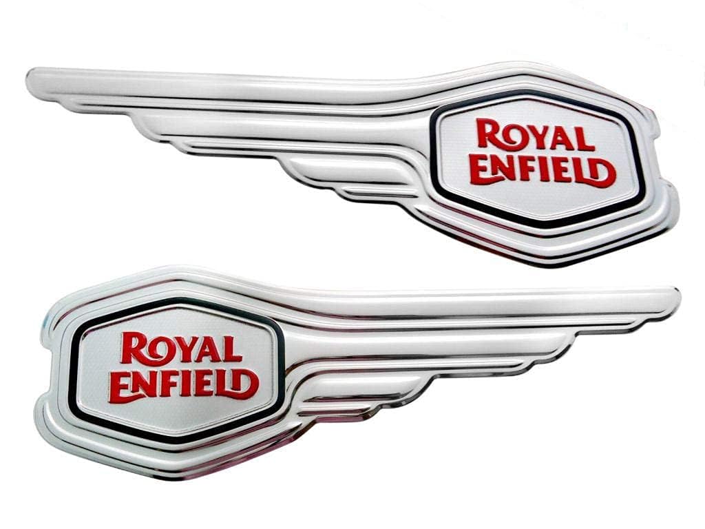 Gate 7 Universal Fuel Tank Wing Monogram Emblem in Chrome for Bullet Classic, Standard, Electra 350cc, 500cc