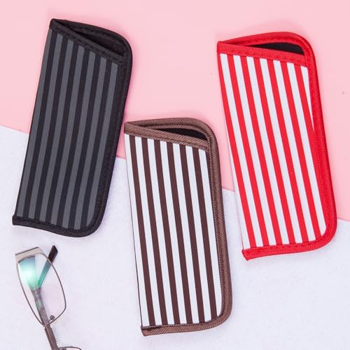 Image of TRIUMPH VISION Reading Glasses Pouch Eyeglass Sleeve Soft Case Slim 3 Pack | Alternative to Bulky Case Lightweight,Neoprene Lined Padded Protect Optical lens Slip in, Cute Pattern Portable for Daily Use