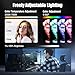 EMART RGB LED Camera Light, 2600mAh Portable Video Light 13 Lighting Effects 360° Full Color, Rechargeable Small Light Panel, 2500K-7000K for Selfie, Content Creator, Photography