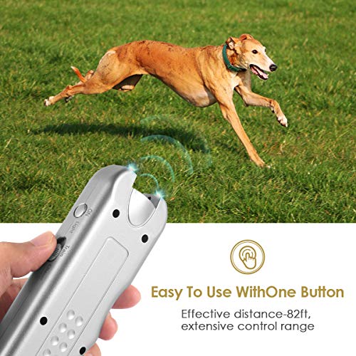 Geohee Anti Barking Device,Ultrasonic & Dog Bark Deterrent Devices Handheld Ultrasonic Anti Bark Dog Train Repeller Stop Barking