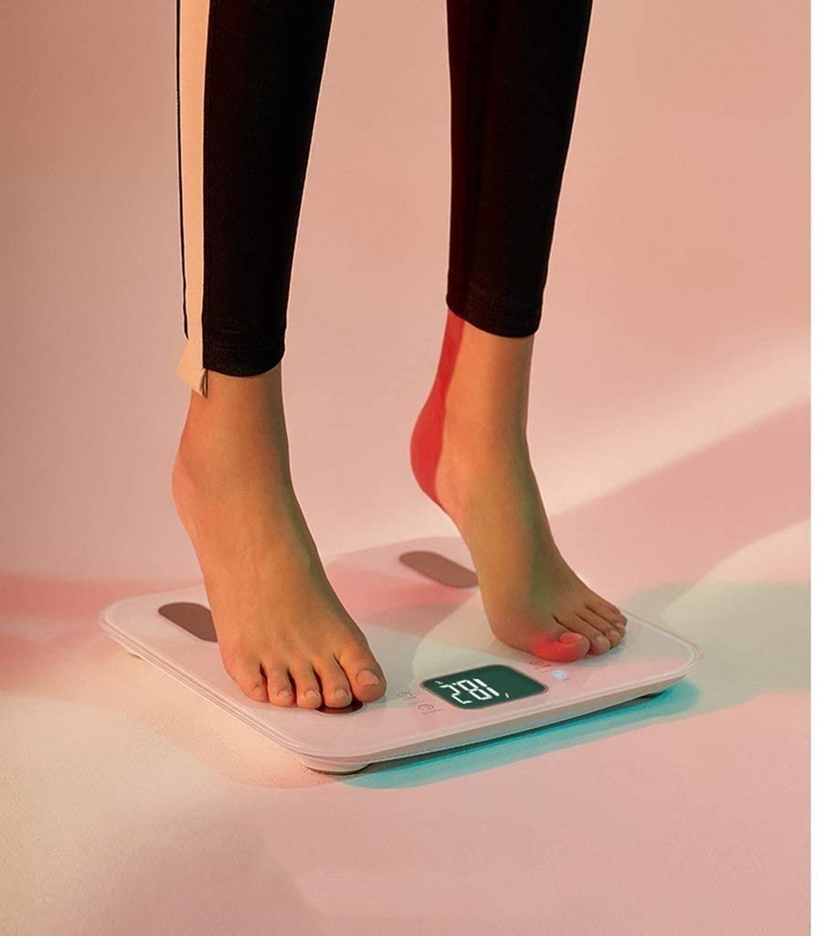 Scala del Grasso corporeo Smart BMI BiMi Digital Bathroom Bilancia di Peso Wireless, analizzatore di Composizione corporeo con Smartphone App SYNC con Bluetooth, 330 libbre