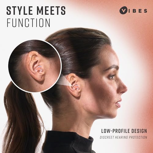 Image of Vibes High Fidelity Ear Plugs - Invisible Earplugs for Music Concerts, Musicians, Motorcycles, Airplanes, Raves, and Work - Noise Reduction and Hearing Protection - Fits All Ears - Orange