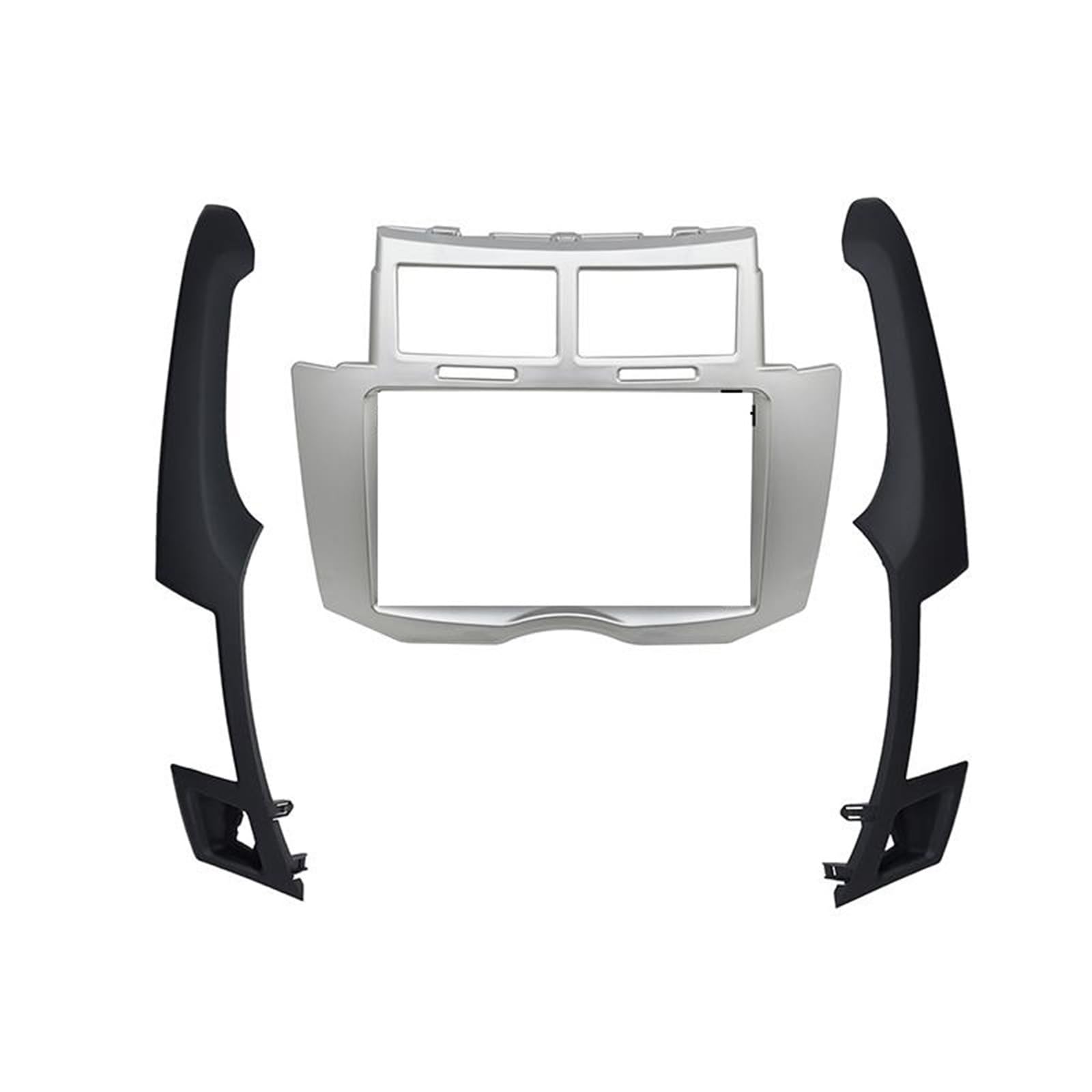 zaślepki radia Pasuje do Toyota Yaris Vitz Platz 2005-2011 instalacja ramy twarzy zestaw przycinania Stereo podwójny panel Din ramka wykończeniowa radia samochodowego