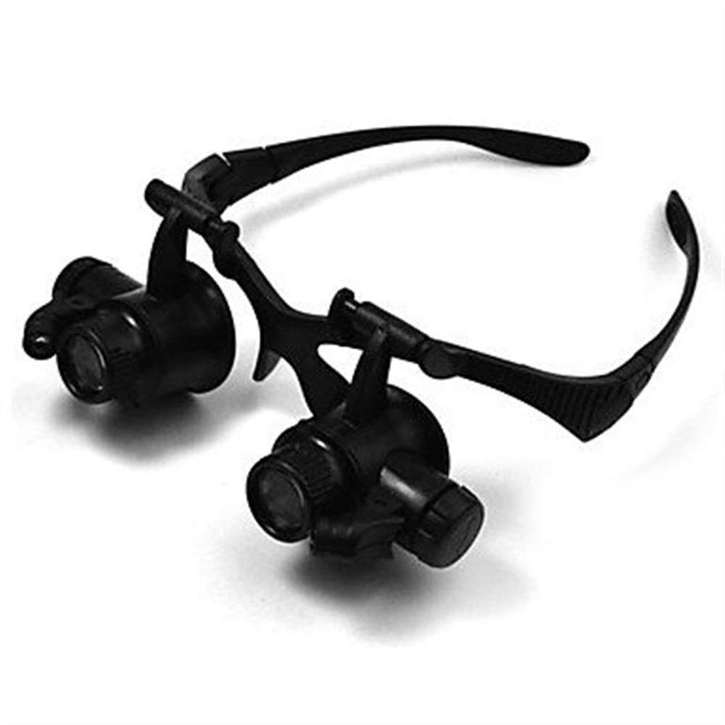 Lupenbrille Lupenbrille mit Licht Stirnband Lupe mit Beleuchtet für Juwelier Reparatur Uhr Stern des Lichts